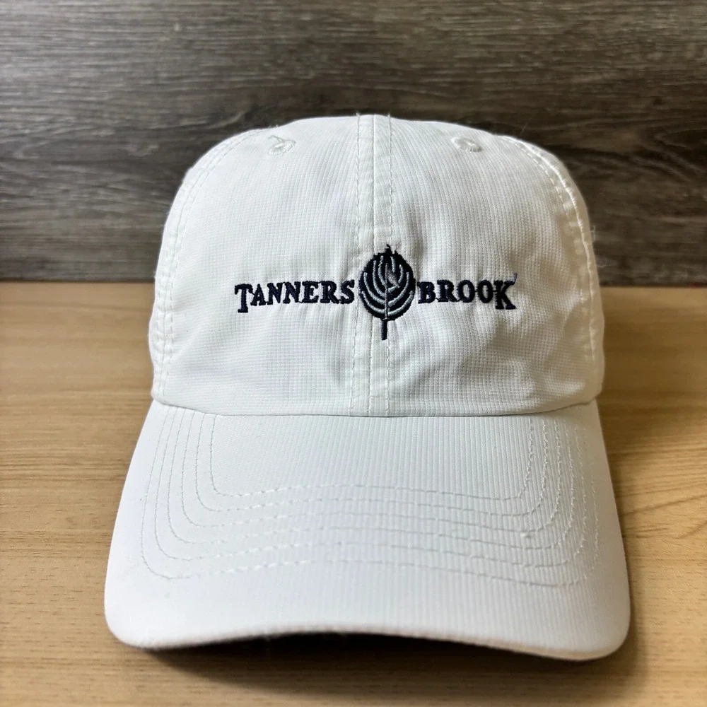 Tanners Brook Hat Strap Back White Performance Golf Golfing Minnesota Imperial - Picture 2 of 9